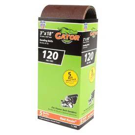 Gator Aluminum Oxide Sanding Belts (3 X 18 80 Grit 2 Pack)