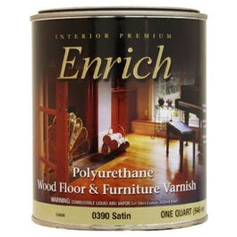 Polyurethane Varnish, Interior, Satin, 1-Qt.