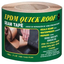 EPDM Roof Seam Tape, Black EPDM, 3-In. x 25-Ft.