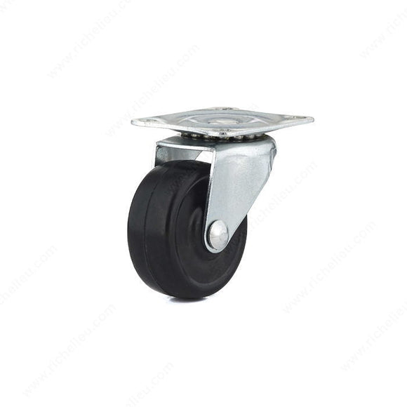 Richelieu Hardware Industrial Black General-Duty Rubber Casters 1-9/16