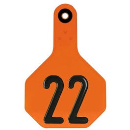 All American Livestock Tag, Numbered, Medium, Orange, 25-Pk.