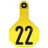 All American Livestock Tag, Numbered, Medium, Yellow, 25-Pk.