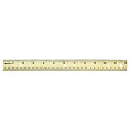 Wood Ruler, English/Metric, 12-In.