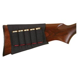 Buttstock Shotgun Shell Holder, Black, Holds 6