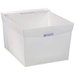 Laundry Tub, Wall-Mount, White, 20 x 24-In.