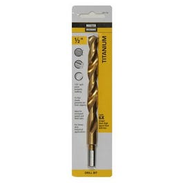 1/2 x 6-In. High-Speed Steel Drill Bit, Titanium Coated