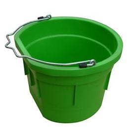 Utility Bucket, Flat Sided, Lime Green Resin, 8-Qts.