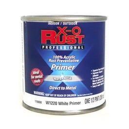 Metal Primer, Water-Base, White, .5-Pt.