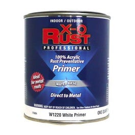 Metal Primer, Water-Base, White, 1-Qt.