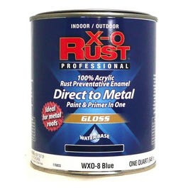 Enamel Paint, Gloss, Blue, Interior/Exterior, 1-Qt.