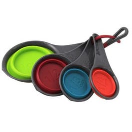 Collapsible Measuring Cups, Multi-Colored, 4-Pc.