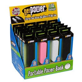 USB Battery Back Up, Assorted Colors