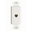 Wall Jack, Cat5e/RJ45, 1-Port, White