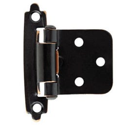 Self-Closing Overlay Hinge, Bronze/Copper, 10-Pk.