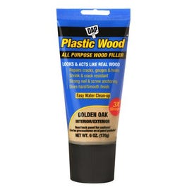 Plastic Wood Latex Wood Filler, Gold, 6-oz. Tube