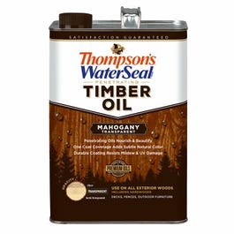 Penetrating Timber Oil, Exterior Wood Protector, Mahogany, Transparent, 1-Gal.