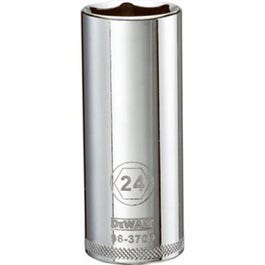 Metric Deep Socket, 6-Point, 1/2-In. Drive, 24mm