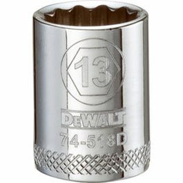 Metric Shallow Socket, 12-Point, 3/8-In. Drive, 13mm