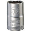 Metric Shallow Socket, 12-Point, 1/2-In. Drive, 16mm