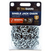 Single Jack Chain, Zinc-Plated Steel, #12 x 15-Ft.
