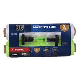 Mason Line Twine, Twisted, Neon Yellow, #18 x 225-Ft., 2-Pk.