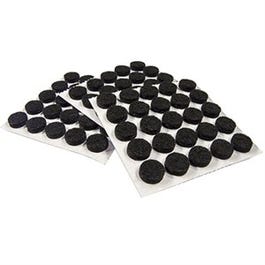 Felt Bumpers, Self-Adhesive, Black, Round, 3/8-In., 75-Pk.