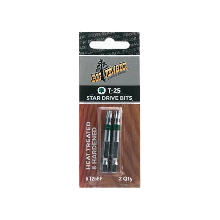 Big Timber T25 x 2 In. Torx Bit 2-Piece (T25 x 2