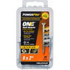 Power Pro One Interior Screws, Flat Head, Zinc-Plated, #8 x 2-In., 20-Pk.