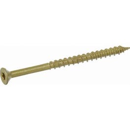 Power Pro One Exterior Screws, Flat Head, Bronze Epoxy Coated, #10 x 3-In., 64-Pk.