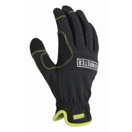 High Performance Work Gloves, Black Synthetic Leather Palm & Fingers, M