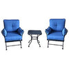 Uptown 3-Pc. Chat Set, Steel Spring Rocker Chairs