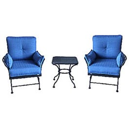 Uptown 3-Pc. Chat Set, Steel Spring Rocker Chairs