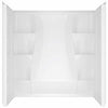 Classic 400 Curved Bathtub Wall Set, Bright White Gloss, 60 x 30-In., 3-Pc.