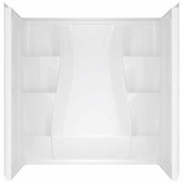 Classic 400 Curved Bathtub Wall Set, Bright White Gloss, 60 x 30-In., 3-Pc.