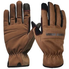 Utility Work Gloves, Brown Duck Canvas, Men's Medium