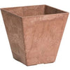 Ella Water-Minder Planter, Plastic, Ella, Rust Square, Indoor/Outdoor, 6-In. Sq.