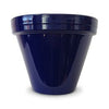 Flower Pot, Cobalt Ceramic, 8.5 x 7.5-In.