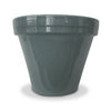 Flower Pot, Gray Ceramic, 8.5 x 7.5-In.