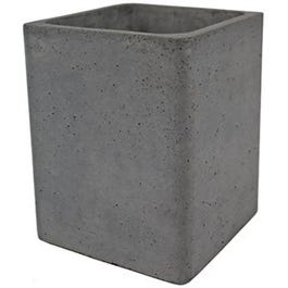 Planter, Square, Fiber Cement, 4 x 4.7-In.