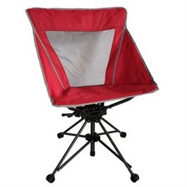 Tall Back Swivel Chair, Mesh Seat, Red & Teal