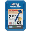 Blue-Kote Pocket Hole Screws, 2-1/2-In., #8 Coarse, Washer-Head, 125-Ct.