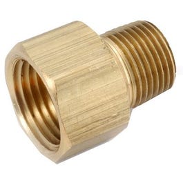 Pipe Fitting, Adapter, Lead-Free Brass, 1/2 x 3/8-In.