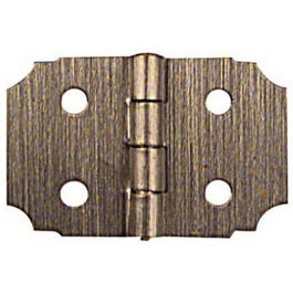 2-Pk., 5/8 x 1-In. Antique Brass Decorative Hinges