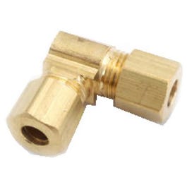 Brass Compression Elbow, Tube Ends, Lead-Free, 3/8 x 3/8-In.