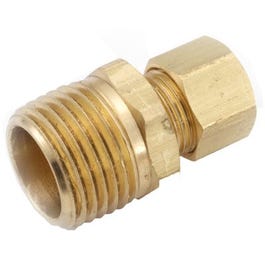 Brass Compression Connector, Lead-Free, 5/16 x 1/4-In. MPT