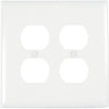 White Double Duplex Nylon Wall Plate