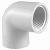 Pipe Elbow, 90-Degree, Female x Female Thread, White, 3/4-In.