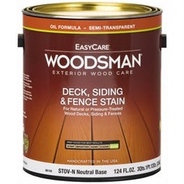 Oil Deck, Siding & Fence Stain, Semi-Transparent Neutral Base, 1-Gallon