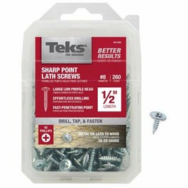 Lathe Screws, Sharp Point, 1/2-In. x #8, 260-Pk.