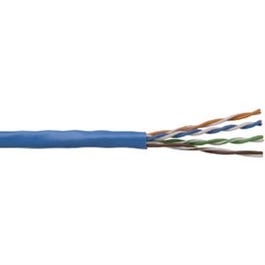 Solid Bare Copper Wire, CMR, Blue, 500-Ft.